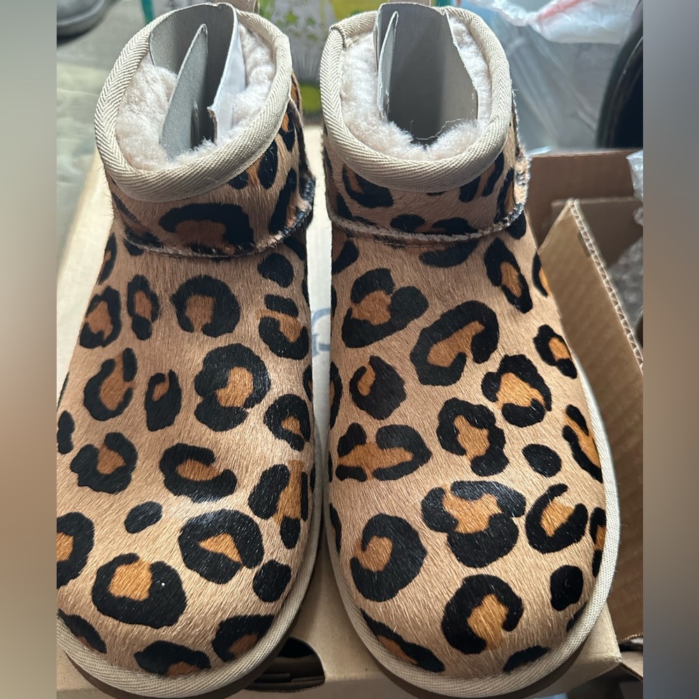 UGG Leopard ultra mini spotty boots